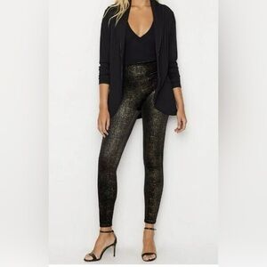 SPANX Black Metallic Sparkle Leggings